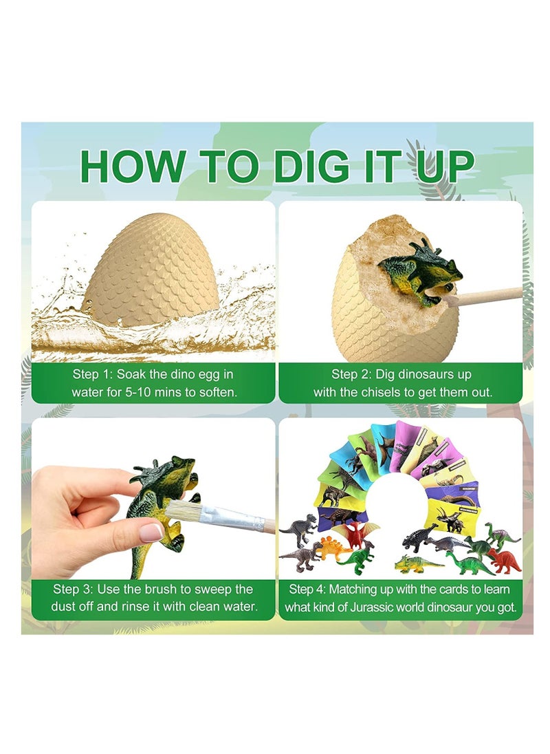 SYOSI - Dinosaur Eggs - Dino Egg Dig Kit Toys for Kids,Easter Excavation Discover 12 Surprise Dinosaurs, Archaeology Science STEM Party Gifts Boys & Girls Excavate Kids | Perfect Ages 6-12 - Image 1