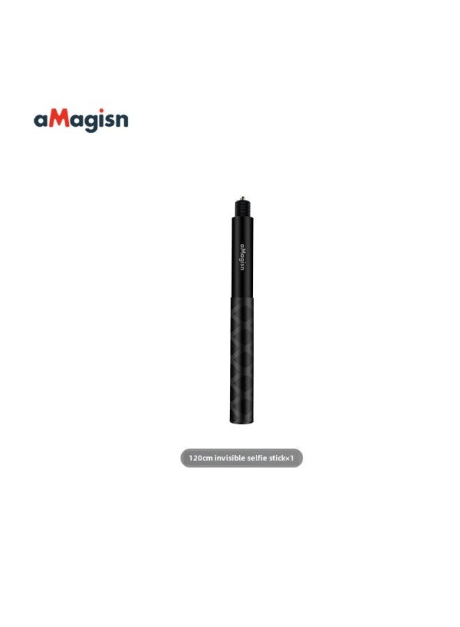 Amai Fit Insta360 Acepro Invisible Selfie Stick 1.2 M Aluminum Alloy Carbon Fiber Camera Bracket-Color:Amai 120cm Selfie Stick  - Image 1