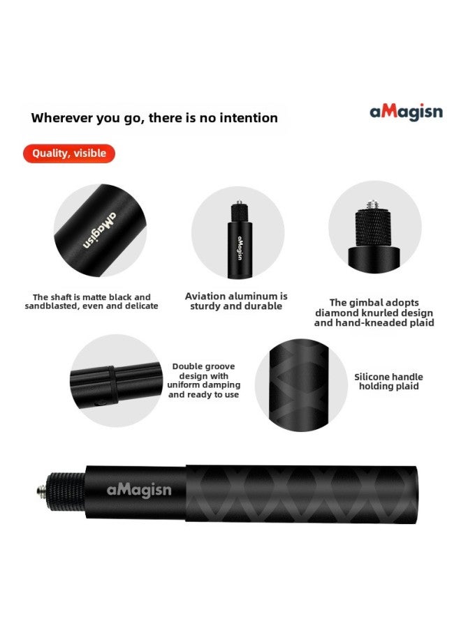 Amai Fit Insta360 Acepro Invisible Selfie Stick 1.2 M Aluminum Alloy Carbon Fiber Camera Bracket-Color:Amai 120cm Selfie Stick  - Image 3