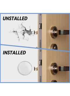 Unik 12-Piece Door Stoppers Wall Protector,Clear Rubber Knob, Round Wall Shield Cushion. Guard Door Bumper Wall Protector Silencer. Self Adhesive  - Image 4