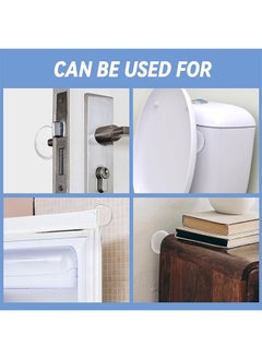 Unik 12-Piece Door Stoppers Wall Protector,Clear Rubber Knob, Round Wall Shield Cushion. Guard Door Bumper Wall Protector Silencer. Self Adhesive  - Image 5