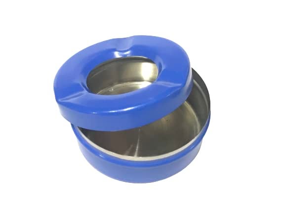 Dynore Stainless Steel Navy Blue Color Lid Ash Tray - Image 2