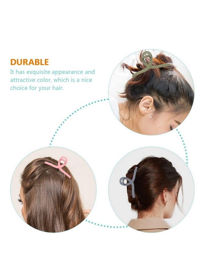 Blubby® Hair Claw Clip 6 Color Hair Jaw Clamp Clips 4.3 Inch Nonslip Hair Claw & Clutcher Strong Hold Matte Clip Clamp Hair Styling Accessories for Women Girls Thin Thick Fine Hair (Multicolor) - Image 3