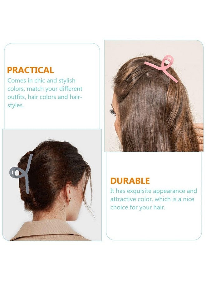 Blubby® Hair Claw Clip 6 Color Hair Jaw Clamp Clips 4.3 Inch Nonslip Hair Claw & Clutcher Strong Hold Matte Clip Clamp Hair Styling Accessories for Women Girls Thin Thick Fine Hair (Multicolor) - Image 5