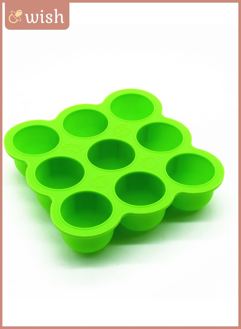 Wish صينية تجميد طعام الأطفال مع غطاء مشبك - أخضر - Image 1