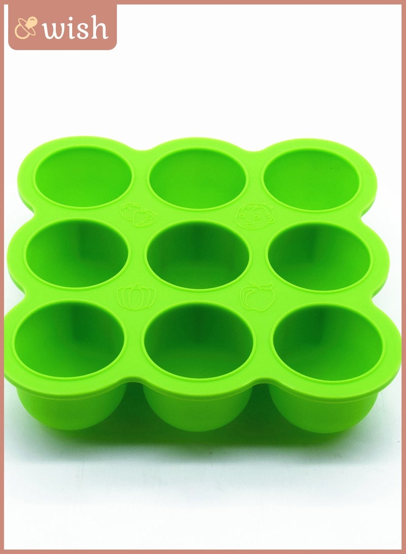 Wish صينية تجميد طعام الأطفال مع غطاء مشبك - أخضر - Image 2