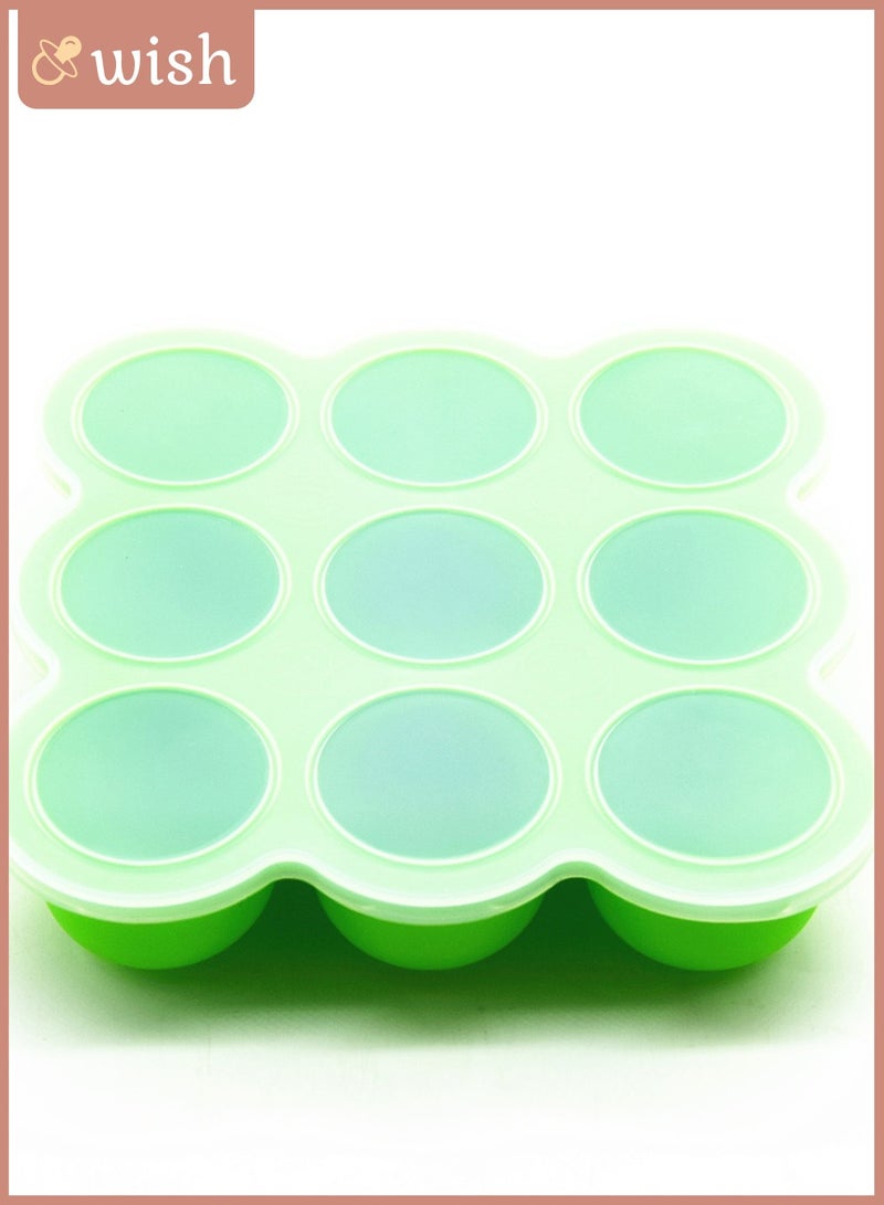 Wish صينية تجميد طعام الأطفال مع غطاء مشبك - أخضر - Image 3