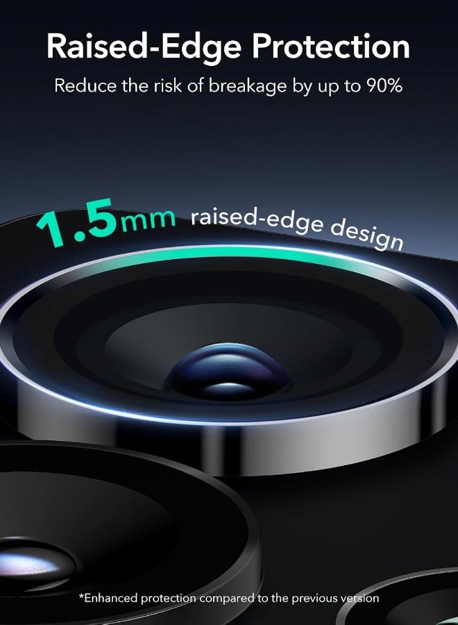 Samsung Galaxy S25 Ultra Camera Lens Protector, Individual Metal Ring Tempered Glass Lens Cover, [Strong Adsorption][Easy Installation][Case Friendly] Scratch Resistant Ultra-Thin HD Lens Cover, 2 Set-Black - Image 3