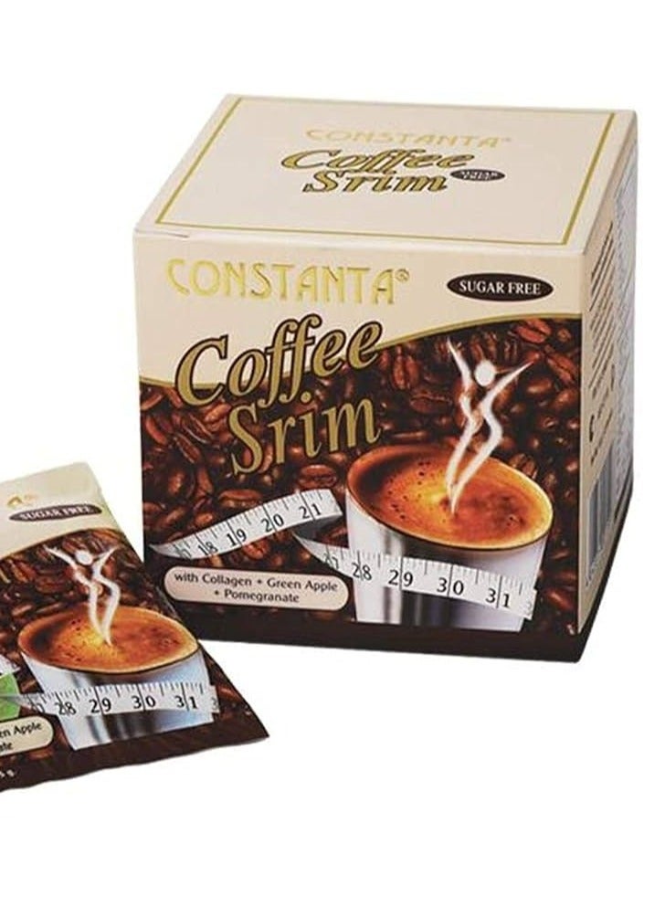 Constanta Slimming Coffee – Sugar-Free Fat Burner Drink with Collagen, Green Apple, and Pomegranate – 10 Sachets for Weight Control - Image 1