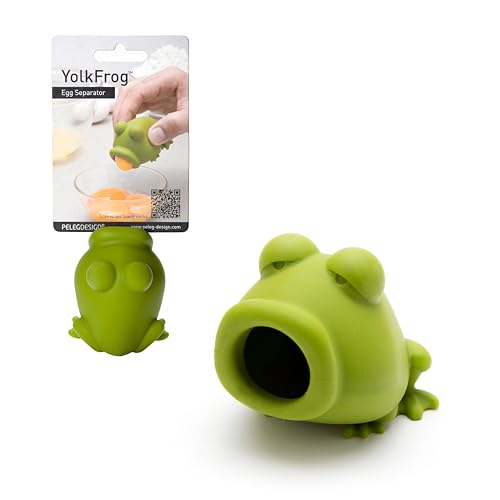 Peleg Design Egg Separator for Raw Eggs – Silicone Egg Yolk and White Separator, Funny Frog Design – Cute Kitchen Tool Gadget for Cooking/Baking - Image 1