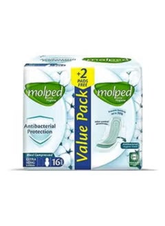 Molped ANTIBACTERIAL MAXI THICK EXTRA LONG 16 PADS 
