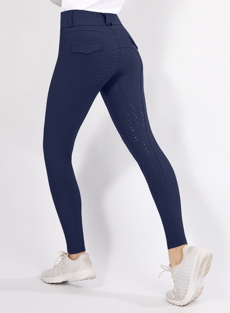 عام مقعد كامل ركوب المؤخرات النساء طماق الفروسية ركوب الخيل الملابس السراويل مع جيوب - Image 2