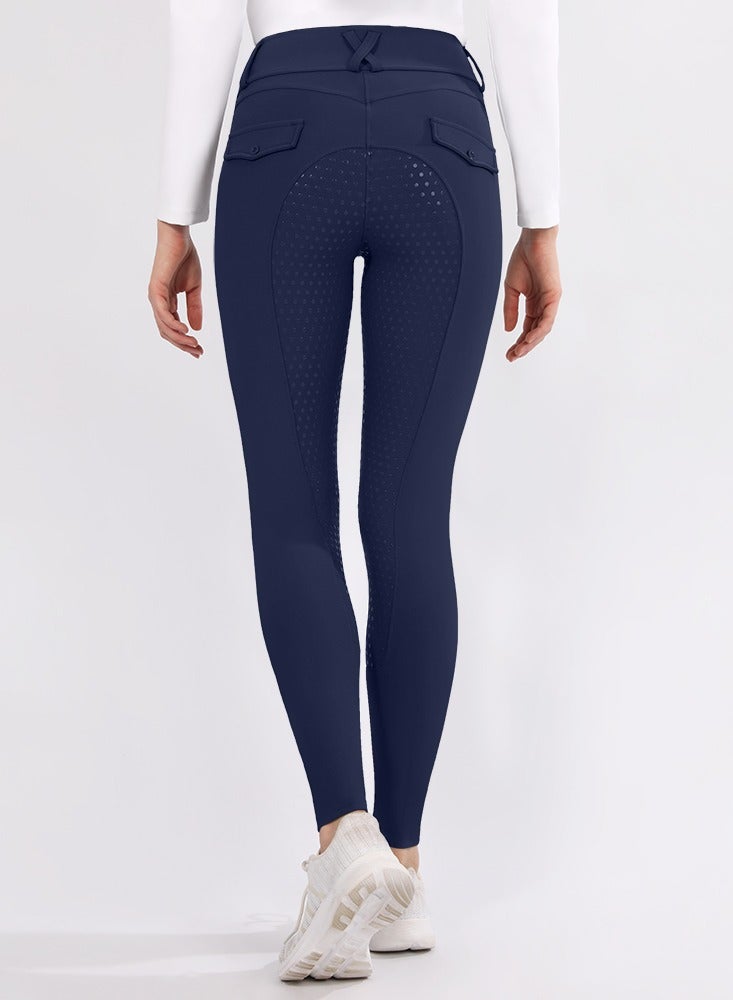 عام مقعد كامل ركوب المؤخرات النساء طماق الفروسية ركوب الخيل الملابس السراويل مع جيوب - Image 3