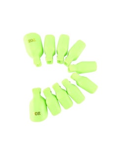 Yueton Pack of 10 Reusable Toenail Nail Art Soak Off Cap Clip UV Gel Polish Remover Beauty Tool  - Image 1