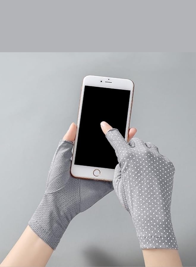 Glowudz 1Pair Anti Slip uv Protection Daily Life Gloves Grey  - Image 5