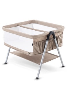 TEKNUM Teknum FELLOW 2 Twin Bedside Crib Bassinet - Ivory  - Image 1