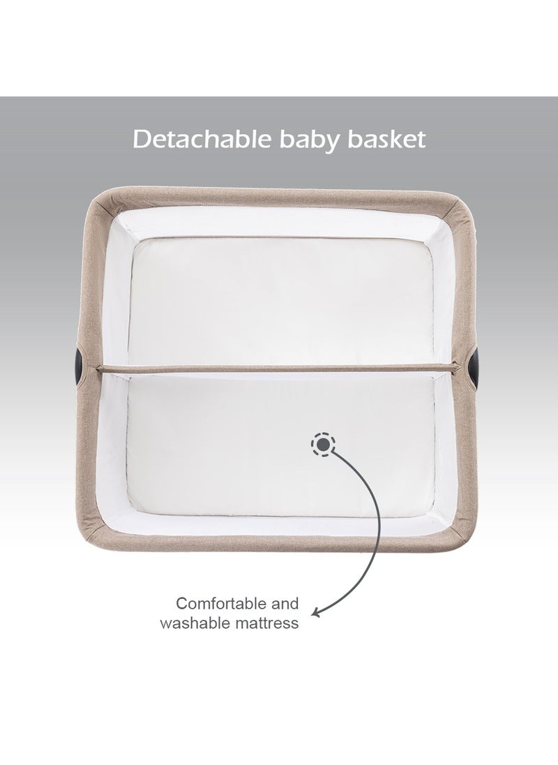 TEKNUM Teknum FELLOW 2 Twin Bedside Crib Bassinet - Ivory  - Image 5