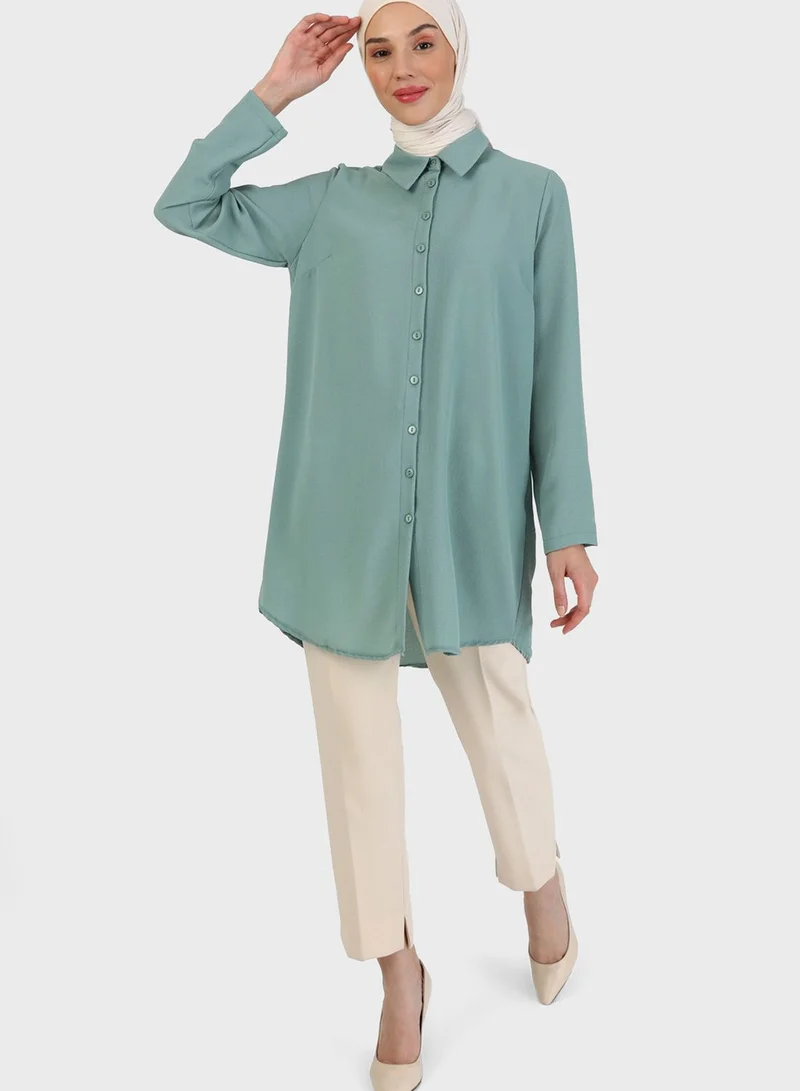 Tavin by Modanisa Button Down Shirt