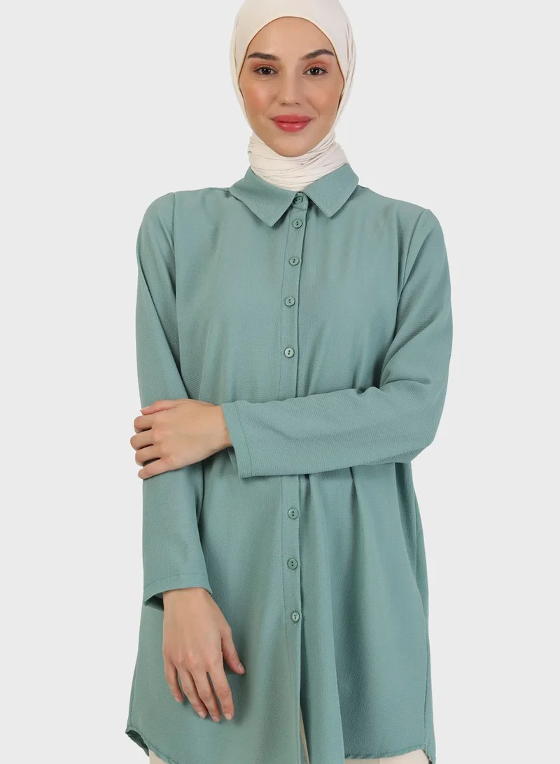 Tavin by Modanisa Button Down Shirt