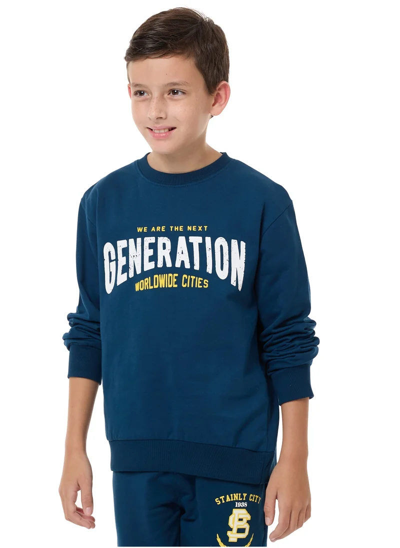 victor and jane Boys' Sweatshirt  (8-14yrs) Navy