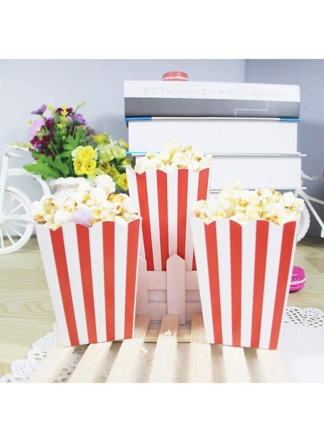 DUNISO 36 Pcs Popcorn Boxes，Disposable Leak-Free, Easy Assembly, Stackable Paper Popcorn Cups, ,Cardboard Popcorn Container for Popcorn, Chips, Candy ﻿ - Image 3