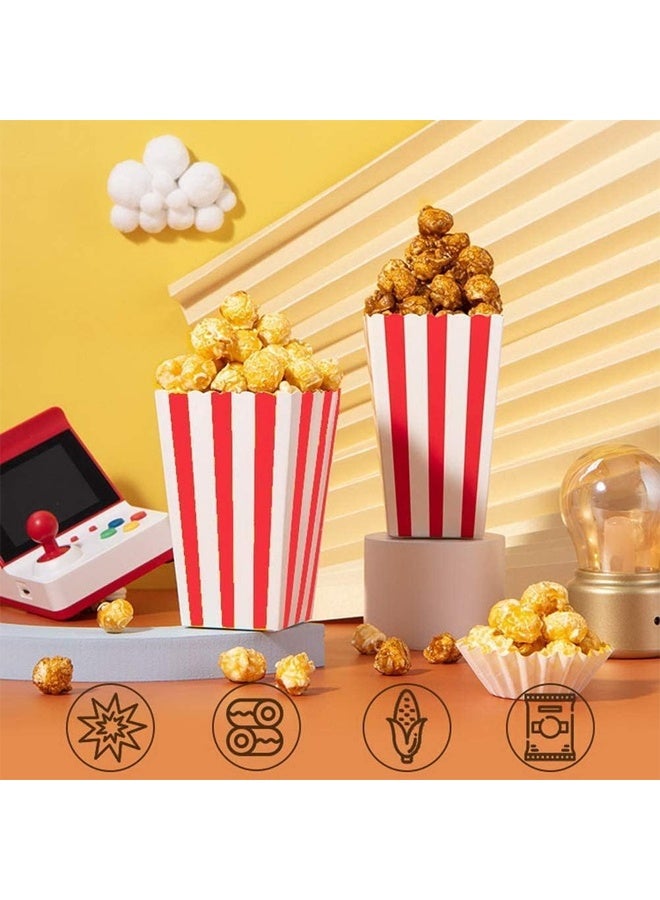 DUNISO 36 Pcs Popcorn Boxes，Disposable Leak-Free, Easy Assembly, Stackable Paper Popcorn Cups, ,Cardboard Popcorn Container for Popcorn, Chips, Candy ﻿ - Image 4