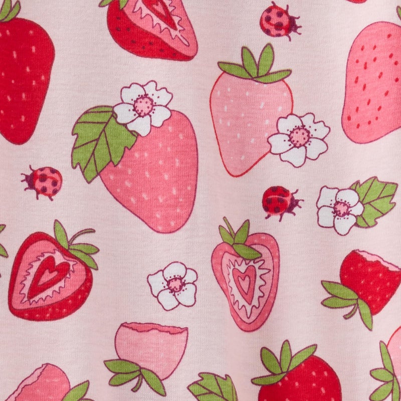 Butterblu Cruz Snug-fit Footed Pajamas 100% Organic Cotton Zip Front Sleeper PJs w/Grippers for Baby Girls, Berry Best, 24 Months - Image 2