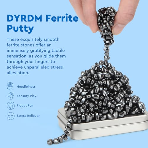 DYRDM 300 Original Ferrite Putty Black Sensory Stones Adult Fidget Stress Relief Desk Office Item Ferrite Stones Stocking Stuffers Gifts - Image 5