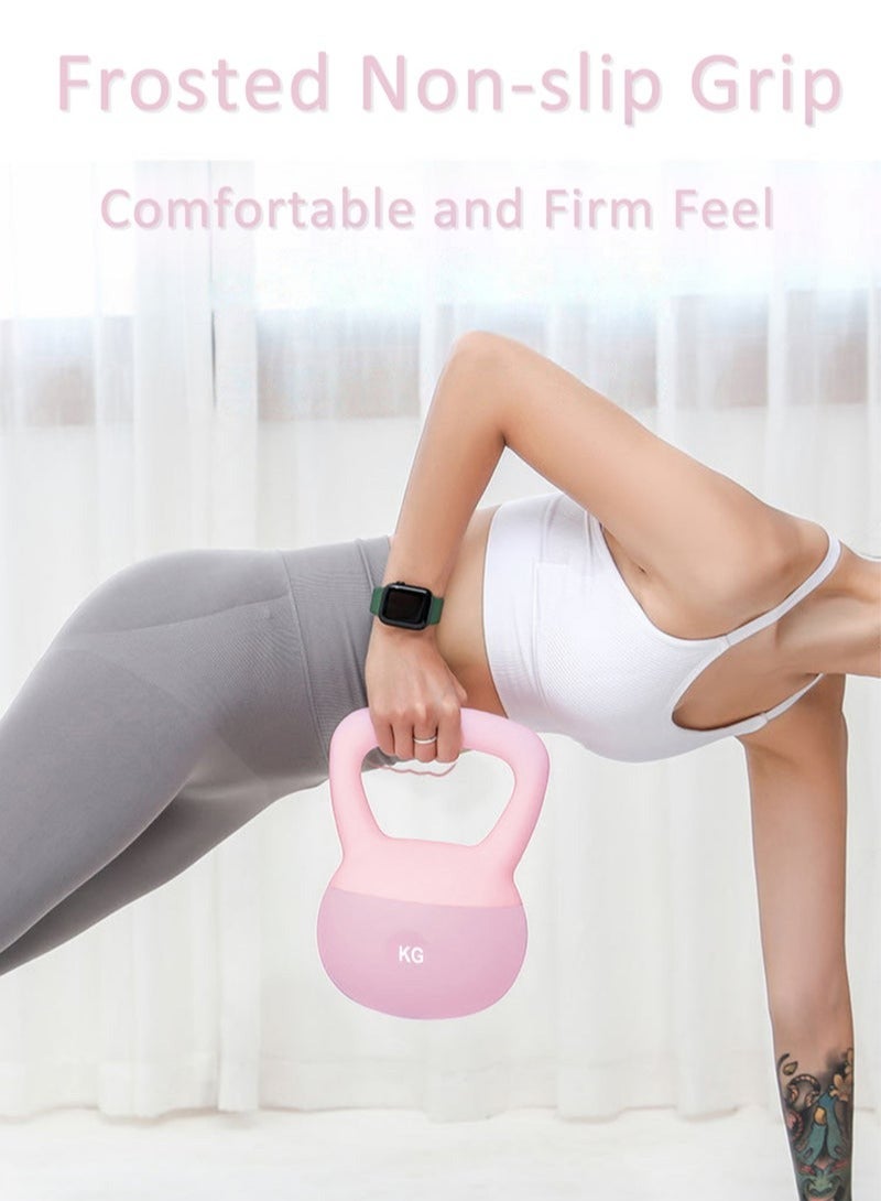 كيلا أوزان كيتل بيل الناعمة المصنوعة من مادة البولي فينيل كلوريد لتدريب القوة، كيتل بيل لرفع الأثقال وتدريب الجذع، تتوفر بوزن 4 كجم و8 كجم للاختيار من بينها - Image 5