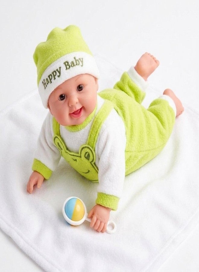 ABSTER Cute Plush Musical Baby Doll for Kids 46 cm | Talking & Singing Doll with Touch Sensor Sound | Soft Interactive Plush Toy for Boys & Girls | Birthday Gift (Color & Dress May Vary) - Image 4