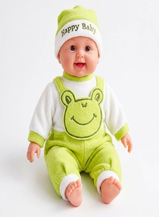 ABSTER Cute Plush Musical Baby Doll for Kids 46 cm | Talking & Singing Doll with Touch Sensor Sound | Soft Interactive Plush Toy for Boys & Girls | Birthday Gift (Color & Dress May Vary) - Image 1