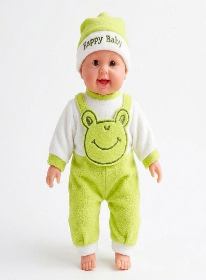 ABSTER Cute Plush Musical Baby Doll for Kids 46 cm | Talking & Singing Doll with Touch Sensor Sound | Soft Interactive Plush Toy for Boys & Girls | Birthday Gift (Color & Dress May Vary) - Image 3