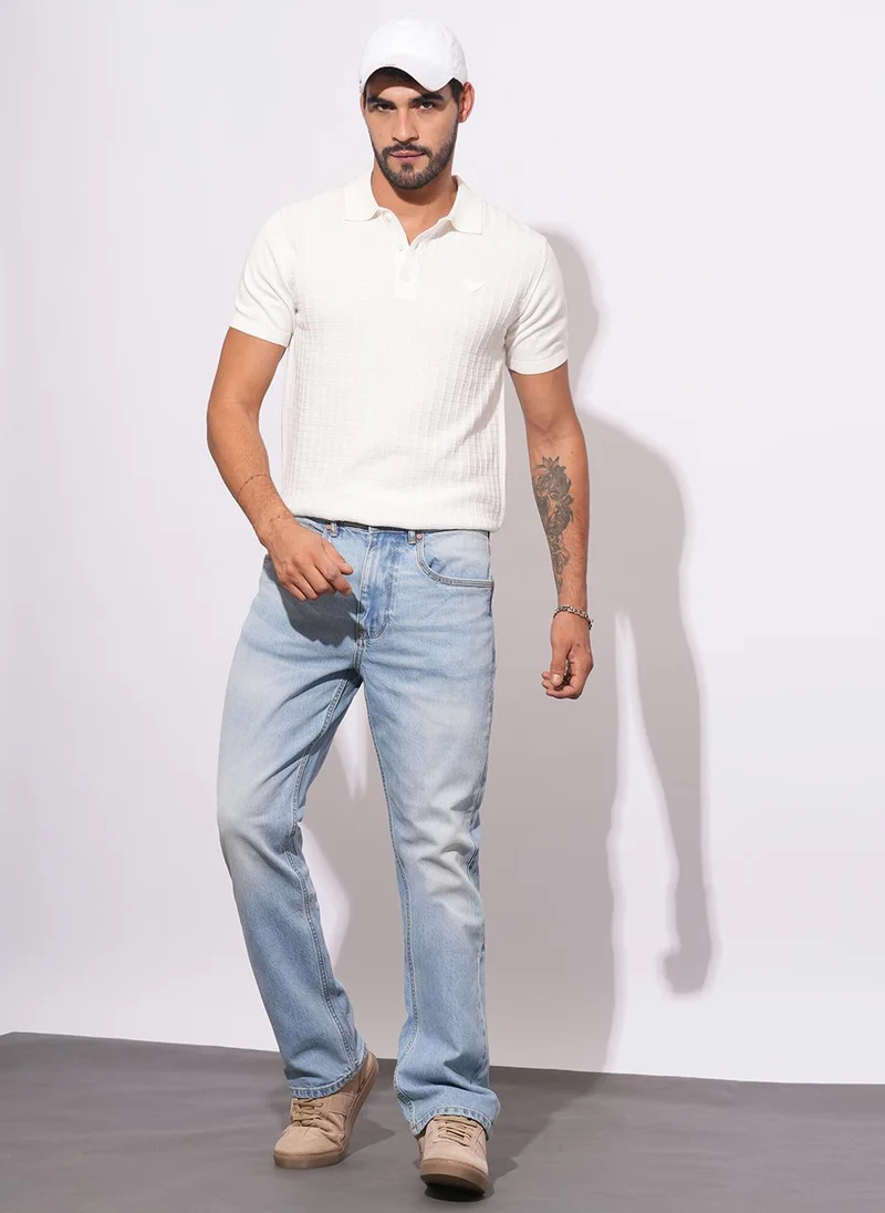 Being Human LT.TONE Men Classic Light Fade Stretchable Jeans for Men | Best Price UAE