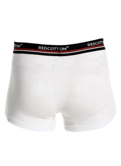 REDCOTTON Mens Comfort Printed Boxer-White  - Image 1
