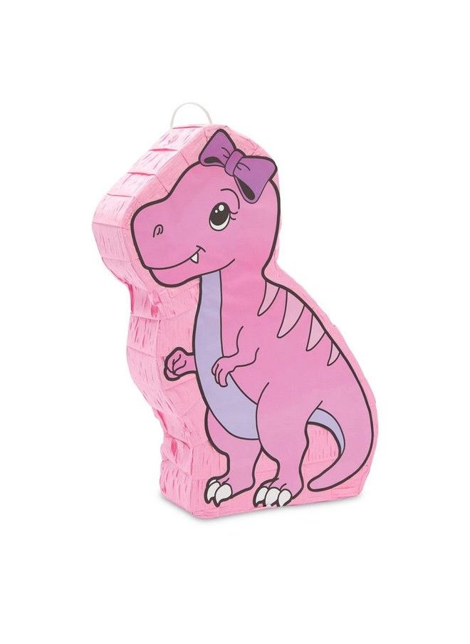 Blue Panda - Pink Dinosaur Pinata For Girls Trex Themed Dino Birthday Party Decorations (16.5 X 13.0 X 3.0 In) - Image 1