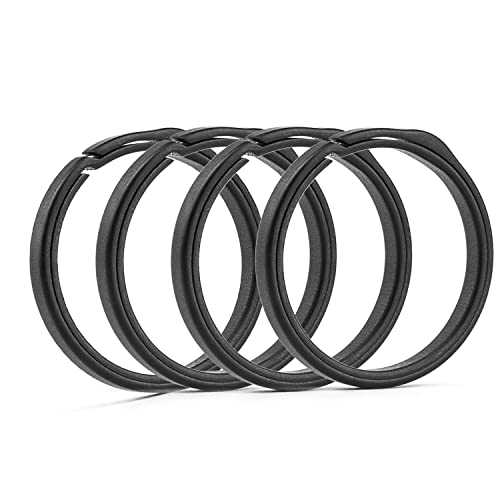 TISUR Titanium Key Rings, Side-Pushing Easy Open Keyrings, Heavy Duty Split Ring,Large Key Chain Rings for Car Keys, Carabiner Clip, Dog Tag - Image 1