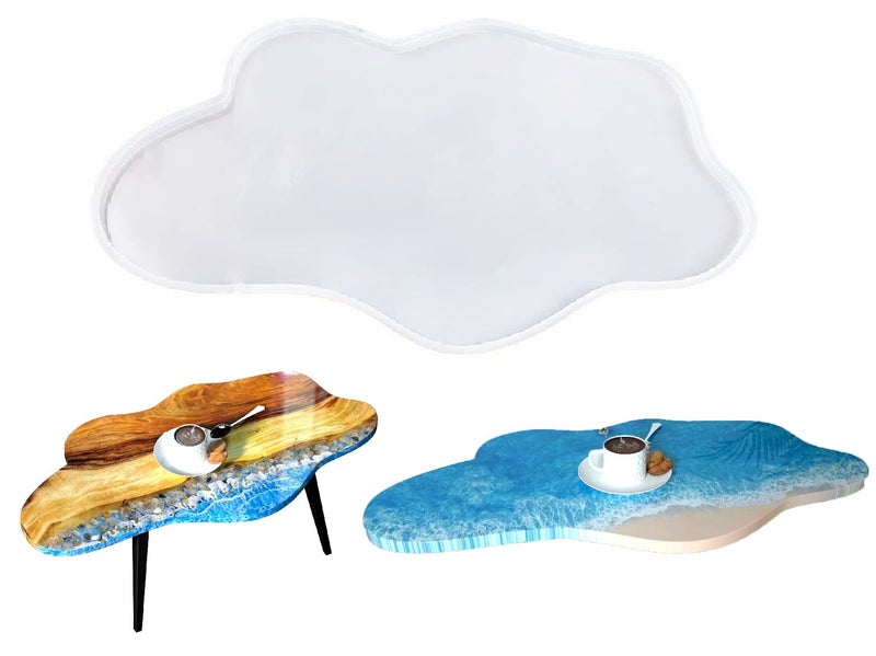 ModWgGuo Large Resin Table Mold 24 inch Epoxy River Table Mold Silicone Resin Tray Molds for River Table Charcuterie Boards Coffee Table Desk Board Cutting Board
