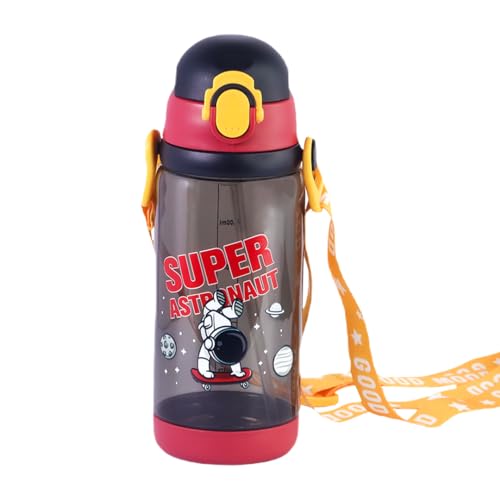 ATTRO Plastic Super Astro 600Ml Water Bottle A Stylish&Functional Bottle with Eye-Catching Print,Detachable Belt&Hydration Tracker Bpa-Free,Leak-Proof Ideal for School,Office&Outdoor-Coal Black - Image 4