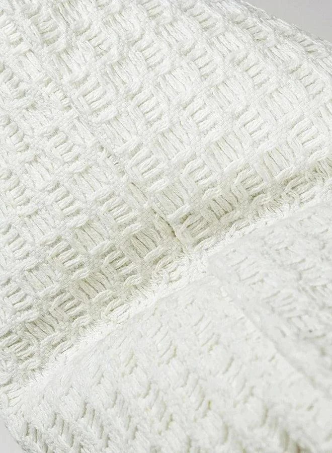 KNOT HOME Cushion Adora Bianca (with filler) Pillow Knot Home Cover Set for Modern Sofa Contemporary Living Room Bedroom and Office Soft Washable