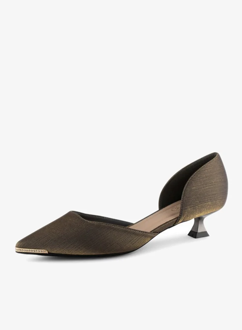 فينتشي مضخات نسائية مدببة إصبع القدم متوسط الكعب