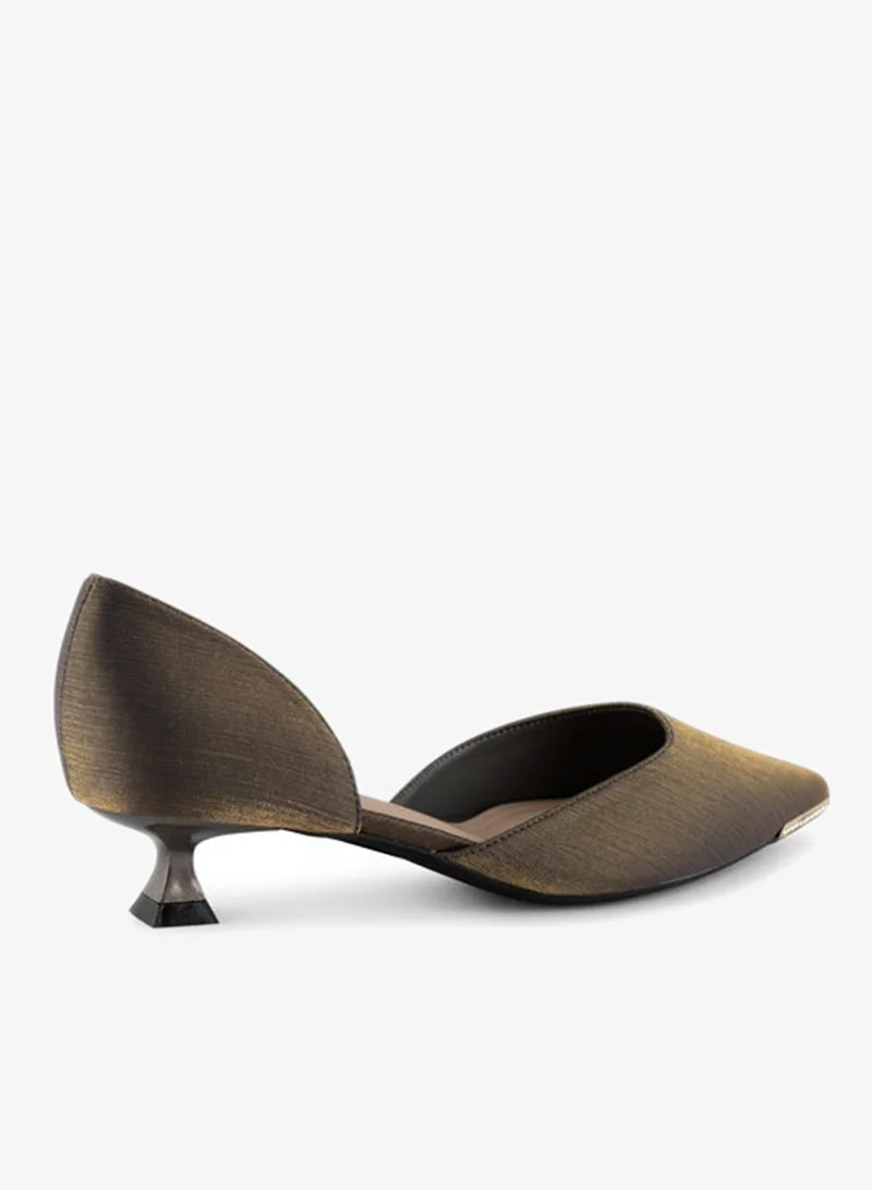 فينتشي مضخات نسائية مدببة إصبع القدم متوسط الكعب