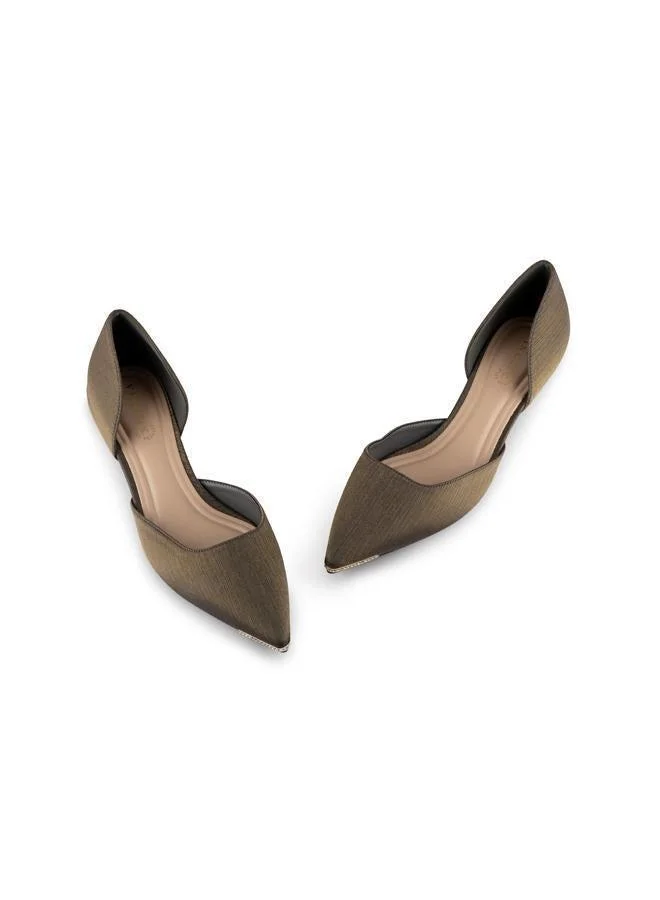 Vincci Grey Women Pointed Toe Mid Heel Pumps for Women | Best Price UAE