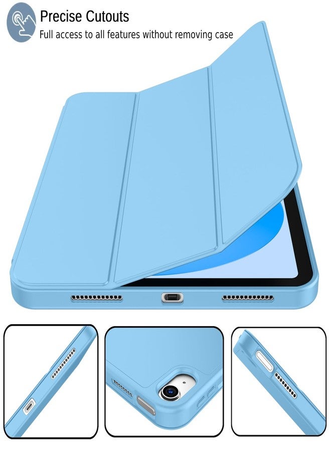 iMieet جراب iMieet لجهاز iPad (A16) من الجيل الحادي عشر/الجيل العاشر [11 بوصة 2025/10.9 بوصة 2022] مع حامل قلم، غطاء ذكي ثلاثي الطي مع ظهر من مادة TPU الناعمة، خاصية التشغيل/الإيقاف التلقائي (لون بنفسجي فاتح) - Image 2