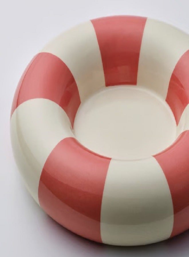 Candle holder, dark pink/white, 4 cm - Image 4