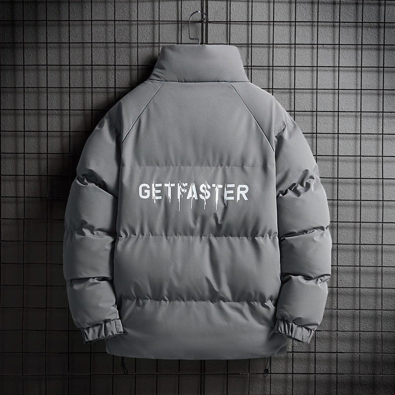 Cotton-Padded Jacket For Men And Women Couple 2023 New Stand Collar Loose Cotton-Padded Coat Trendy Korean Style Short Winter Cotton-Padded Jacket For Men Outside - Image 2