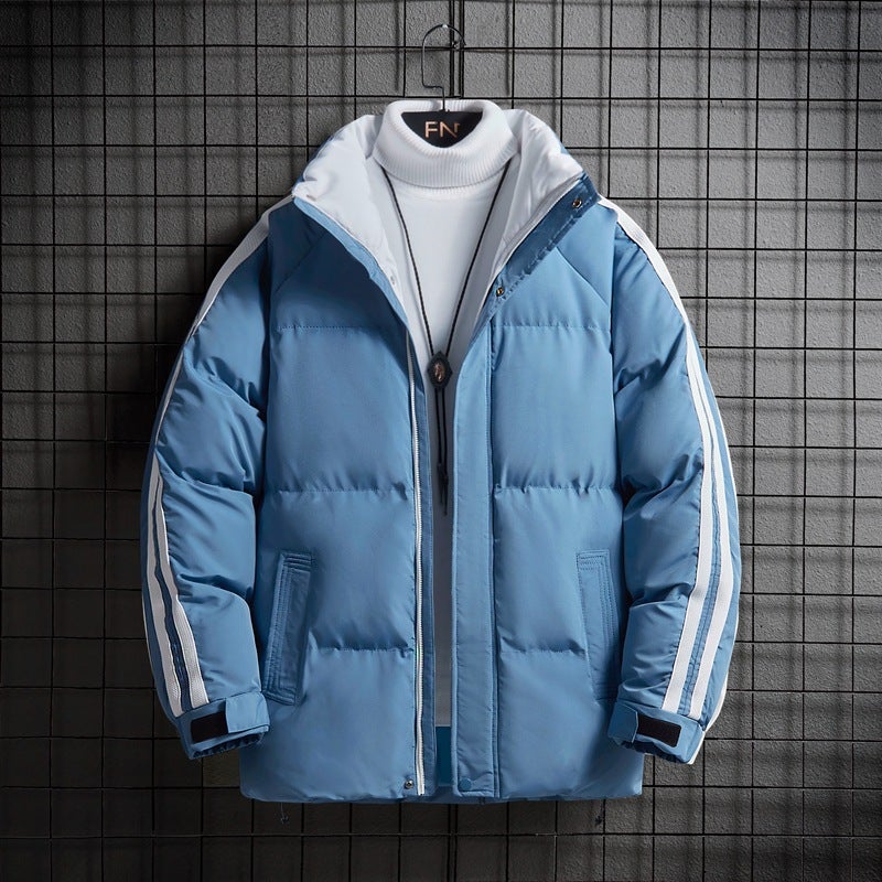 Cotton-Padded Jacket For Men And Women Couple 2023 New Stand Collar Loose Cotton-Padded Coat Trendy Korean Style Short Winter Cotton-Padded Jacket For Men Outside - Image 3