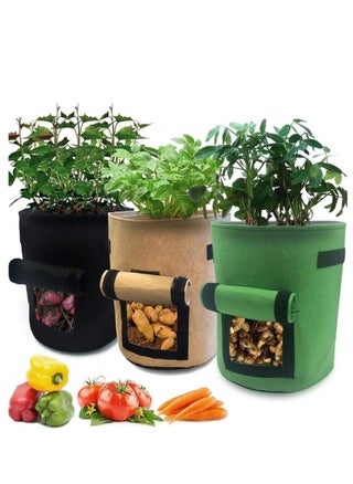 3Pcs Grow Bags 10 Gallon With Fixed Reinforced Handlespack Nonwoven Nylon Materialgrow Flowers Strawberries Potatoes Carrots And Vegetables - pzsku/ZC375C262ACA543B82A11Z/45/_/1733583266/43ab3670-3e45-417d-afa7-de41e9b4f263