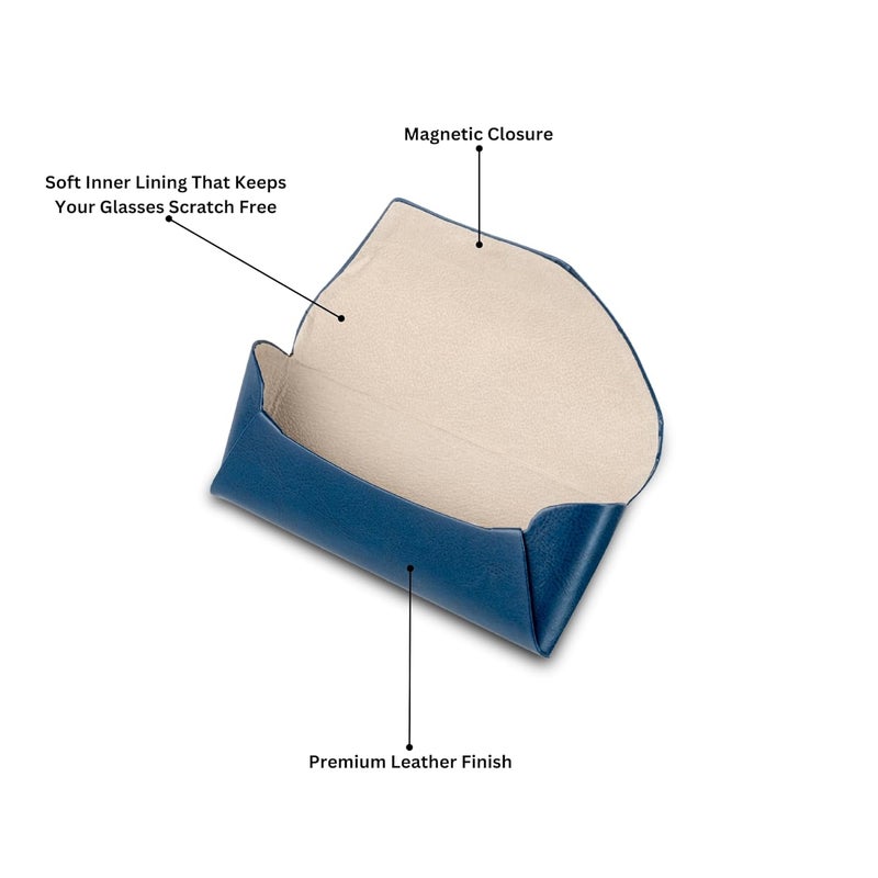 Everhype Eyeglass Case Hard Shell, Portable Sunglass Case, fashionable PU Leather Eyeglass Case, Lightweight - Image 2