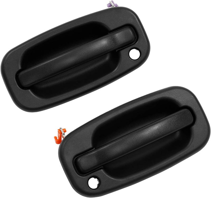 Gledewen Exterior Door Handle Front Left & Right Pair with Key Hole | for 1999-2007 Chevy Silverado Suburban Tahoe Avalanche GMC Sierra Yukon Cadillac Escalade | Replaces# 15034985, 15034986 - Image 1