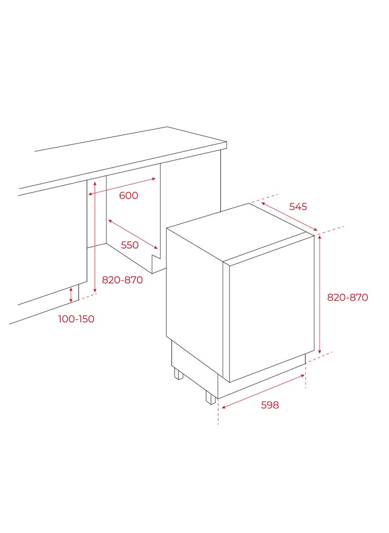 TEKA - Built-in Under Freezer with Electronic Control Panel, 3 Freezer Drawers & 96 litres TGI2 120 D - Image 1